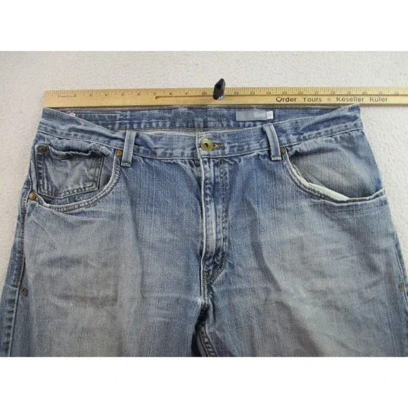 Vintage Levis SilverTab Jeans Mens‎ 38x29 Blue Bootcut Distressed Denim 90s Y2K